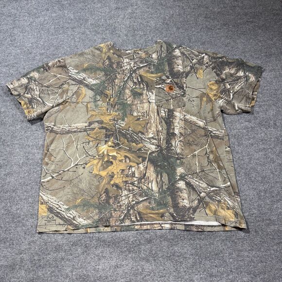 Carhartt Other - Carhartt Shirt Mens 2XL Camo Short Sleeve Pocket Force Original Fit Realtree